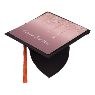 Toque De Diplômé Topper de la barre de graduation de l'or rose