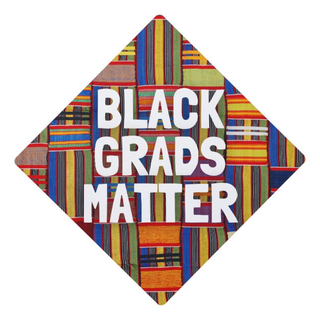 Toque De Diplômé Topper de la casquette de diplôme - Kente (Devant)