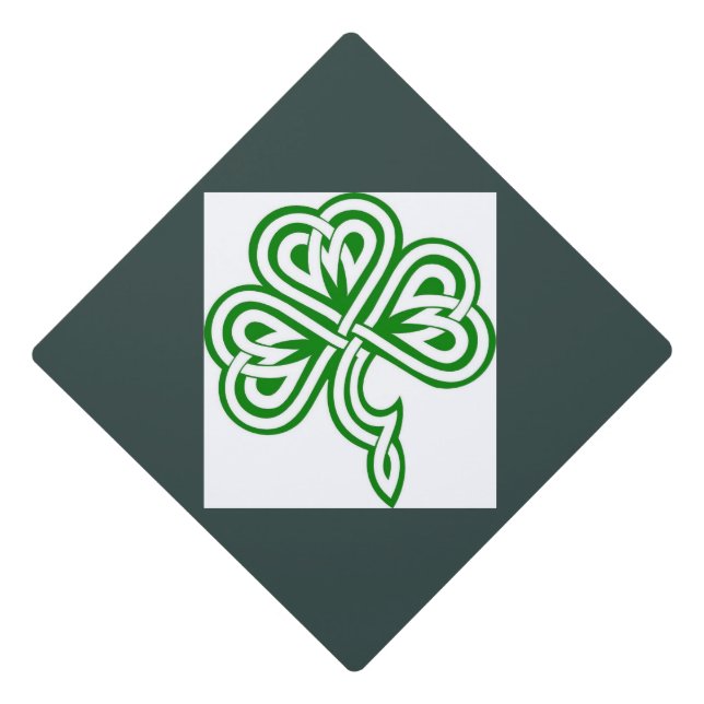 Toque De Diplômé Topper de la limite de diplôme de Shamrock irlanda (Devant)