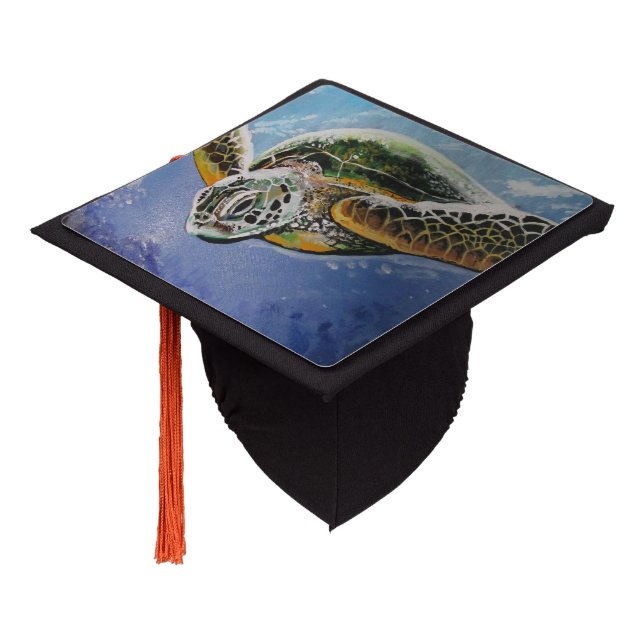 Toque De Diplômé Tortue de mer  (Incliné)