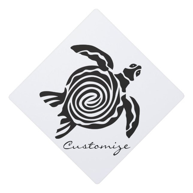 Toque De Diplômé Tortue de style tribal Thunder_Cove (Devant)