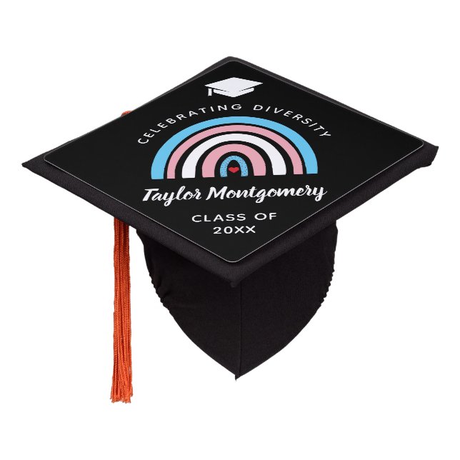 Toque De Diplômé Transgender Pride College Lycée Casquette (Incliné)