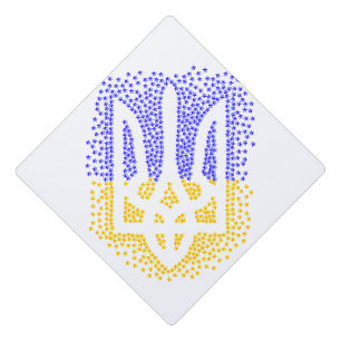 Toque De Diplômé Trident heraldique ukrainien tryzub étoiles disper