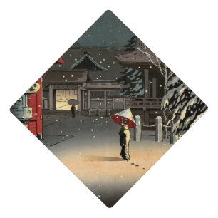 Toque De Diplômé Tsuchiya Koitsu - Neige au temple de Nezu