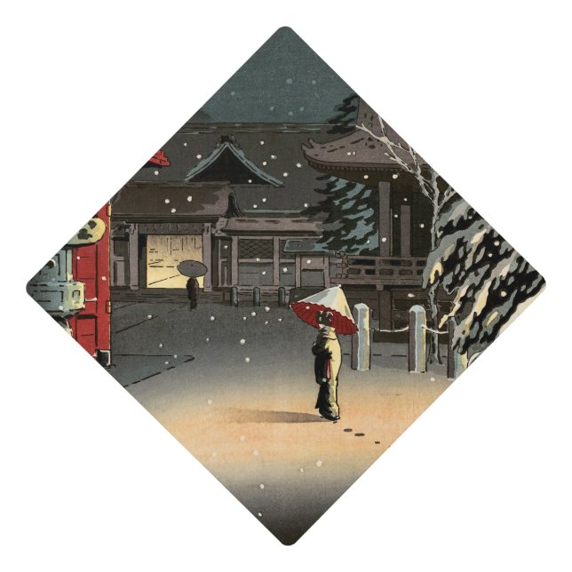 Toque De Diplômé Tsuchiya Koitsu - Neige au temple de Nezu (Devant)