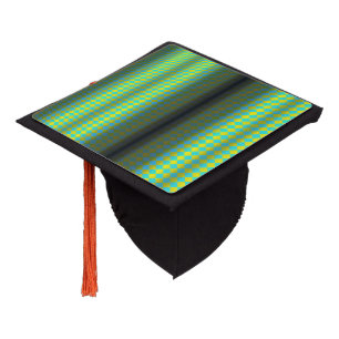 Toque De Diplômé Tubes À damiers vert et jaune par Kenneth Yoncich