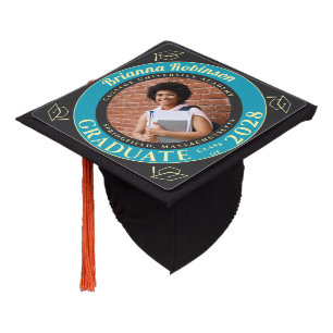 Toque De Diplômé Turquoise Photo Diplôme Moderne