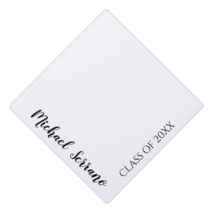 Toque De Diplômé Typographie simple blanche