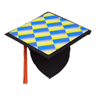 Toque De Diplômé Ukraine bleue et jaune Inspiration de la paix anti