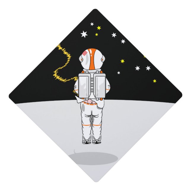 Toque De Diplômé Un Astronaute Drôle A Pris De Courtes Heures Dans  (Devant)
