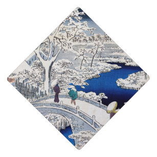Toque De Diplômé Utagawa Hiroshige - Pont des tambours à Meguro