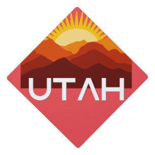 Toque De Diplômé Utah Rétro Vintage Coucher de Soleil du Désert