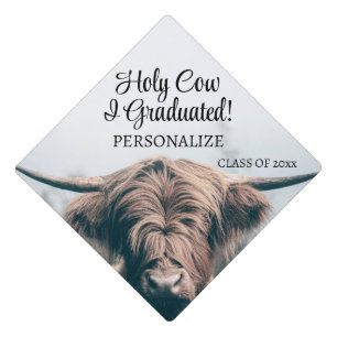 Toque De Diplômé Vache sacrée des Highlands Je suis diplômé Texte p