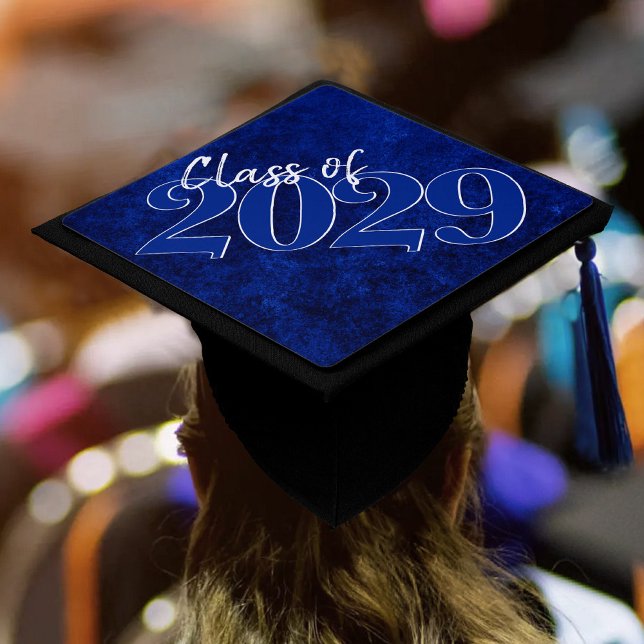 Toque De Diplômé Velvet Grad | Sapphire Blue Dark Jewk Tone Grunge (Créateur téléchargé)