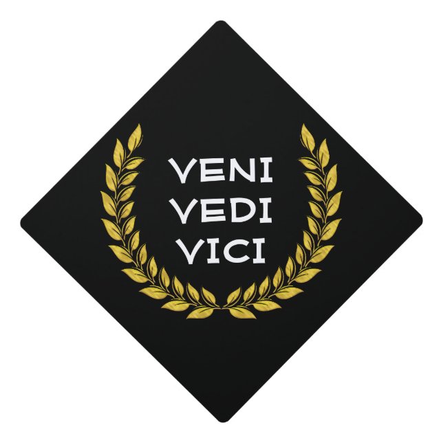 Toque De Diplômé Veni Vidi Vici Tassel Topper (Devant)