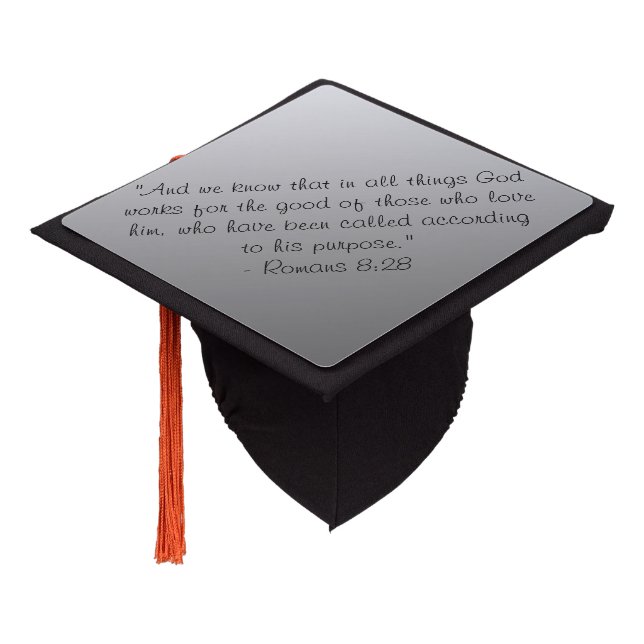 Toque De Diplômé Versets de la Bible chrétienne (Incliné)