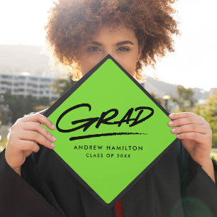Toque De Diplômé Vert citron Grad pointillé