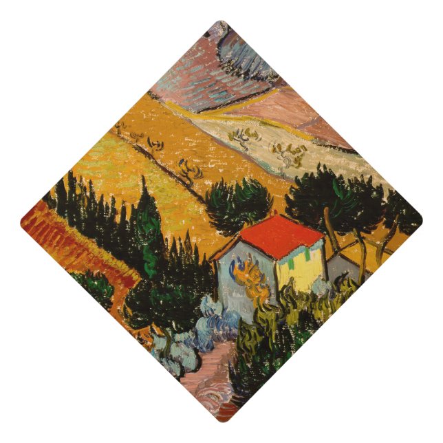 Toque De Diplômé Vincent van Gogh - Paysage, Maison et Plowman (Devant)