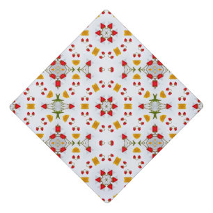 Toque De Diplômé Vintage de fleurs du milieu du siècle atomique