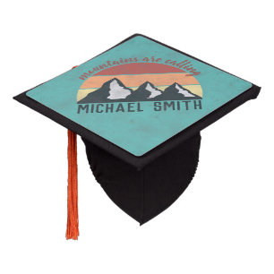 Toque De Diplômé Vintages pastels montagnes appellent monogram