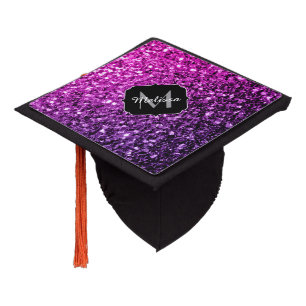 Toque De Diplômé Violet rose ombre faux parties scintillant scintil