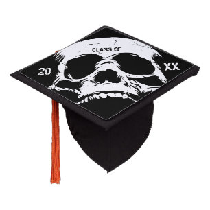 Toque De Diplômé Visage de crâne de zombi