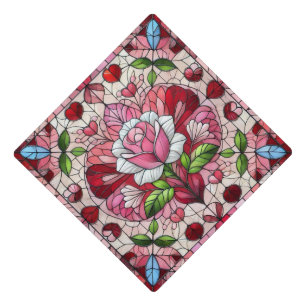 Toque De Diplômé vitrail floral Saint-Valentin