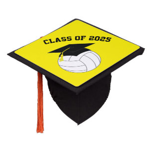 Toque De Diplômé Volleyball Graduation Sports Jaune