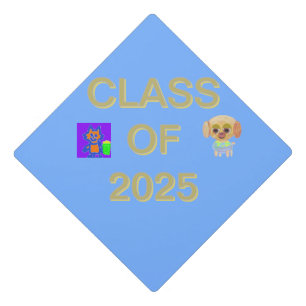 Toque De Diplômé Votre ami ici Deux Photos Classe de 2025 Bleu clai
