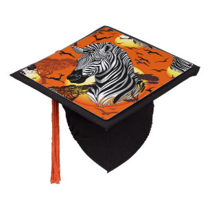 Toque De Diplômé Zebra African Savanna Wild Animal