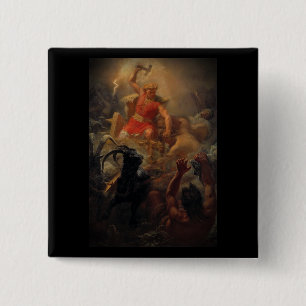 Tor Battles the Giants 2 Inch Square Button