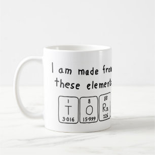 Tora periodic table name mug