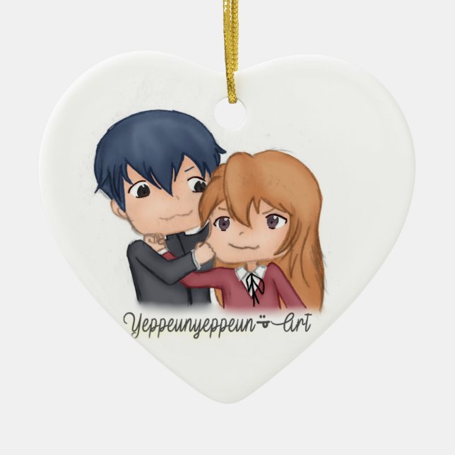 Toradora ~ Ryuuji x Taiga Ceramic Ornament (Front)