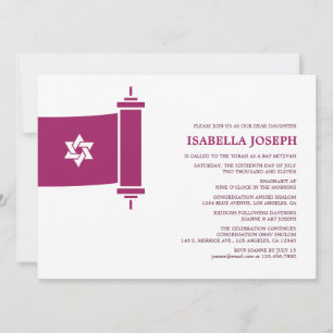 Torah Bat Mitzvah Invitation