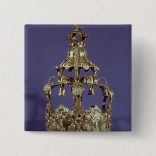 Torah Crown 2 Inch Square Button