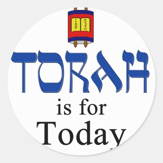 Torah is for Today Classic Round Sticker (Front)