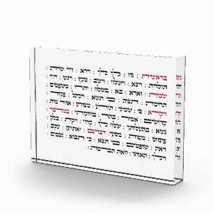 Torah Parshiot Parshas Weekly Readings in Hebrew Photo Block