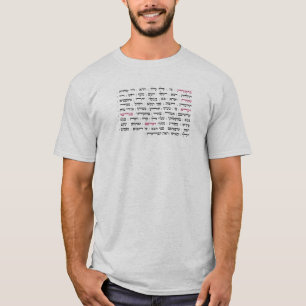 Torah Parshiot Parshas Weekly Readings in Hebrew T-Shirt