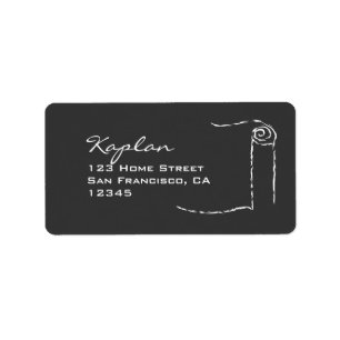 Torah Scroll Return Address Seal Label