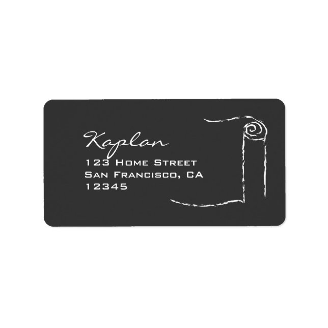 Torah Scroll Return Address Seal Label (Front)