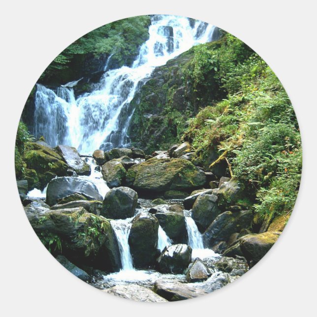 Torc Falls Killarney Ireland Classic Round Sticker (Front)
