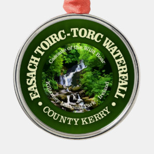 Torc Waterfall (rd) Metal Ornament