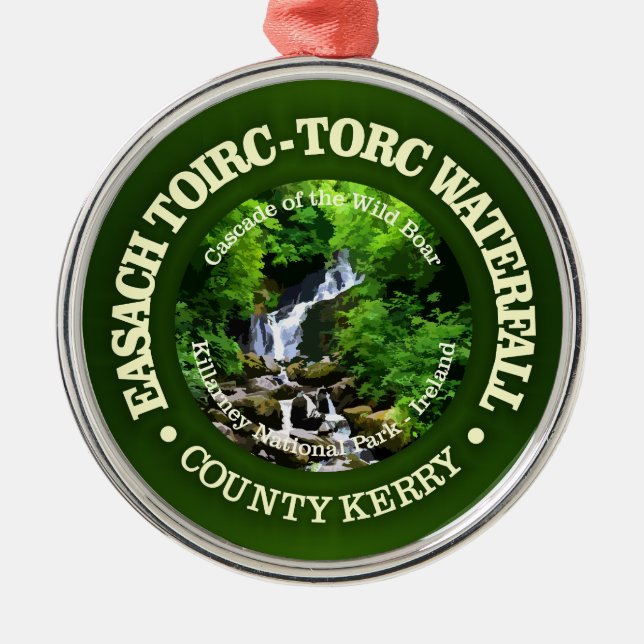Torc Waterfall (rd) Metal Ornament (Front)