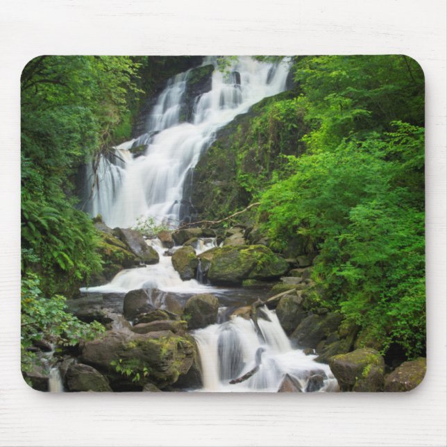 Torc waterfall scenic, Ireland Mouse Pad (Front)