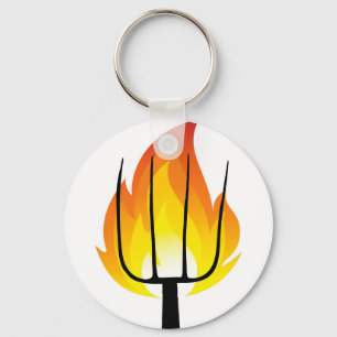 Torch and Pitchfork Keychain