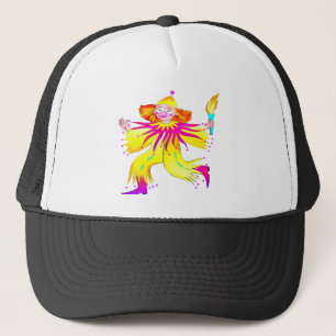 Torch Carrying Circus Clown Trucker Hat