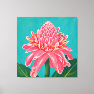 torch ginger painting canvas print
