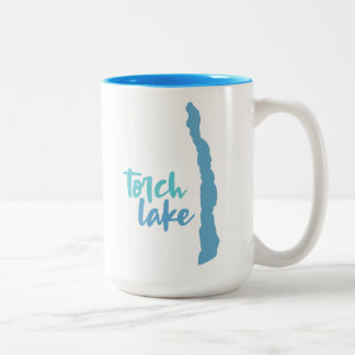 Torch Lake, Kalkaska County, Michigan Two-Tone Coffee Mug