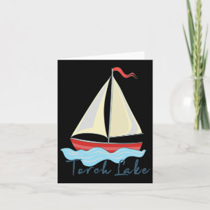 Torch Lake Michigan Sailing Boating Sail Boat Naut Card