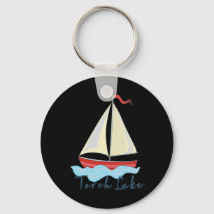 Torch Lake Michigan Sailing Boating Sail Boat Naut Keychain
